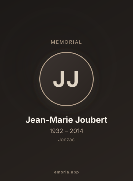 Memorial portrait of Jean-Marie Joubert