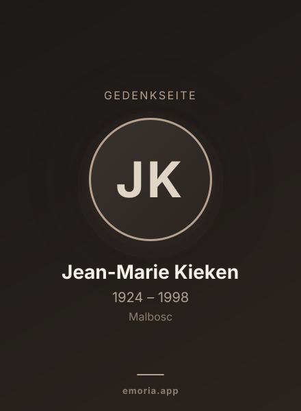 Gedenkportrait von Jean-Marie Kieken
