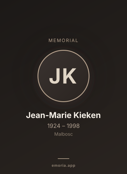 Memorial portrait of Jean-Marie Kieken