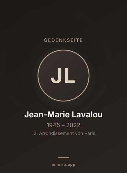 Gedenkportrait von Jean-Marie Lavalou