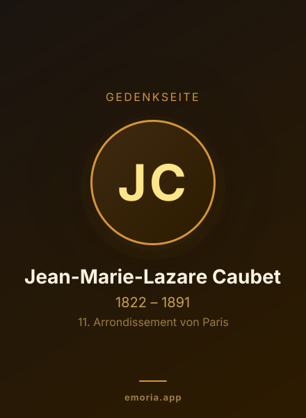 Gedenkportrait von Jean-Marie-Lazare Caubet