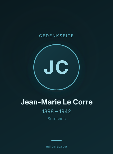 Gedenkportrait von Jean-Marie Le Corre