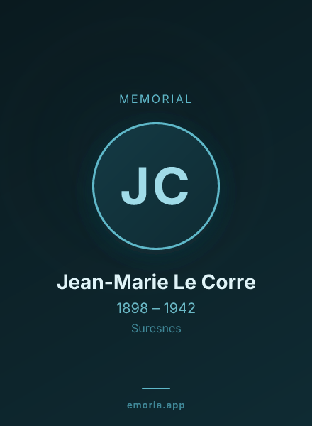 Memorial portrait of Jean-Marie Le Corre