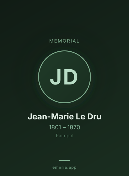 Memorial portrait of Jean-Marie Le Dru