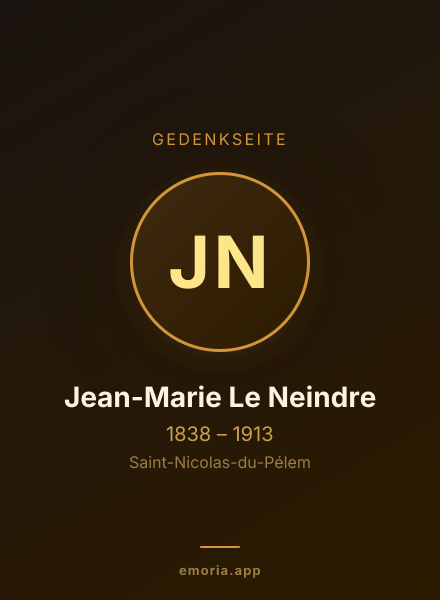 Gedenkportrait von Jean-Marie Le Neindre