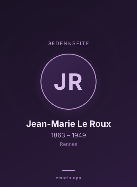 Gedenkportrait von Jean-Marie Le Roux