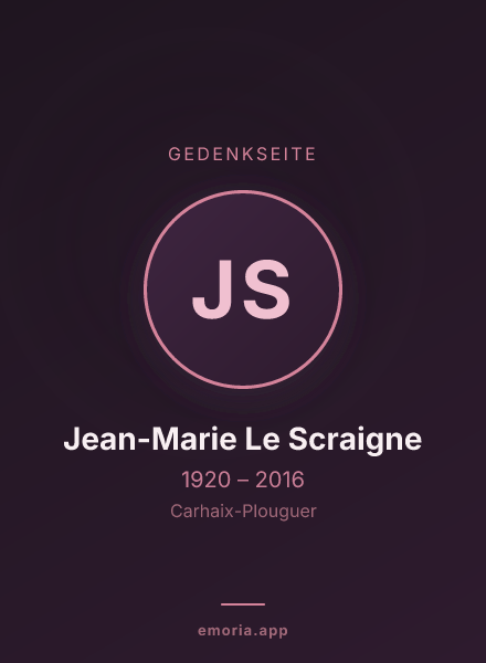 Gedenkportrait von Jean-Marie Le Scraigne