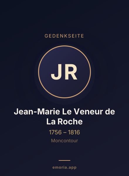 Gedenkportrait von Jean-Marie Le Veneur de La Roche