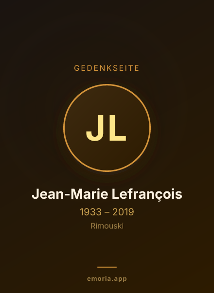 Gedenkportrait von Jean-Marie Lefrançois