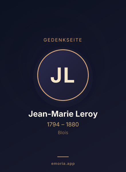 Gedenkportrait von Jean-Marie Leroy