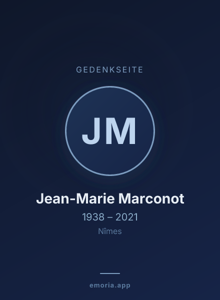 Gedenkportrait von Jean-Marie Marconot