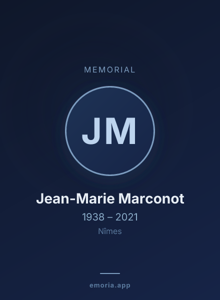 Memorial portrait of Jean-Marie Marconot