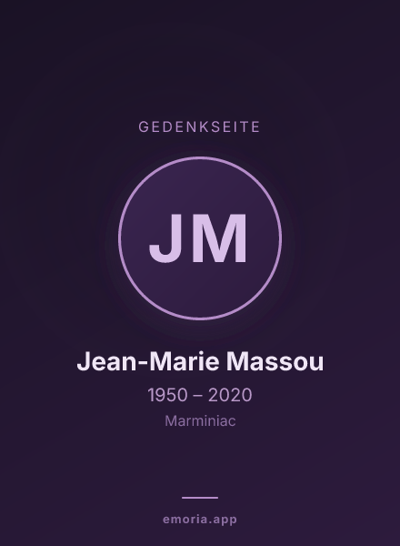 Gedenkportrait von Jean-Marie Massou