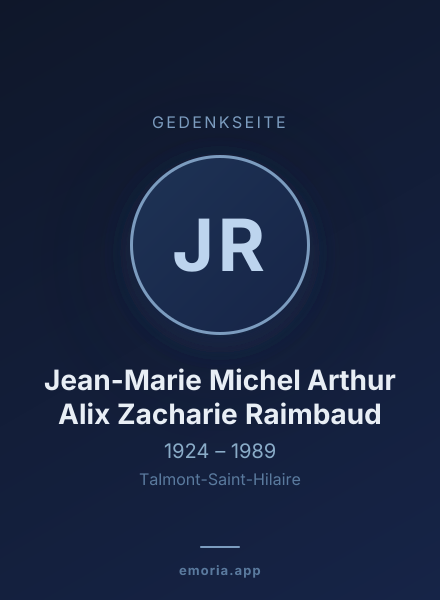 Gedenkportrait von Jean-Marie Michel Arthur Alix Zacharie Raimbaud