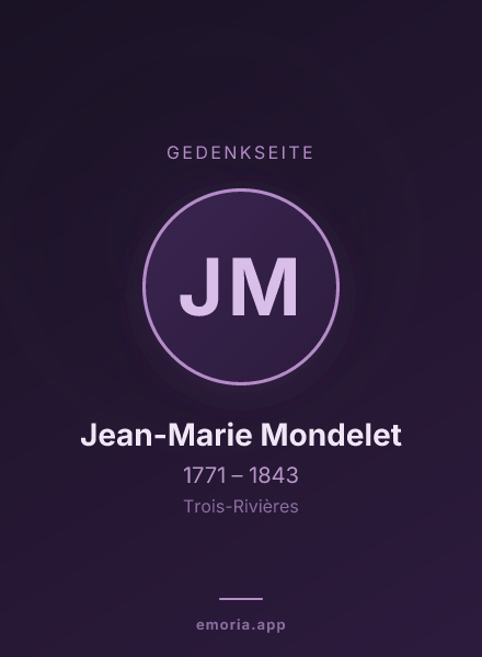 Gedenkportrait von Jean-Marie Mondelet
