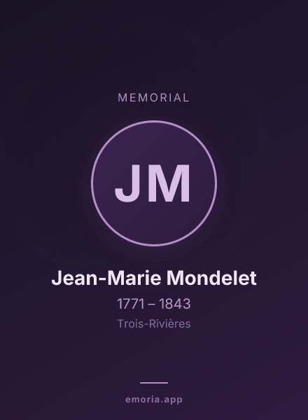 Memorial portrait of Jean-Marie Mondelet