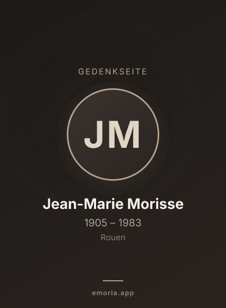 Gedenkportrait von Jean-Marie Morisse