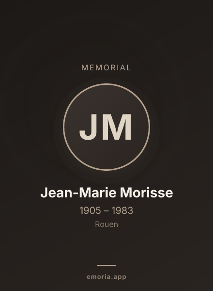 Memorial portrait of Jean-Marie Morisse