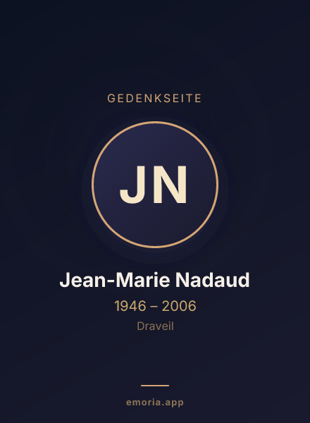Gedenkportrait von Jean-Marie Nadaud