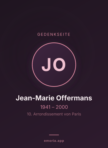 Gedenkportrait von Jean-Marie Offermans