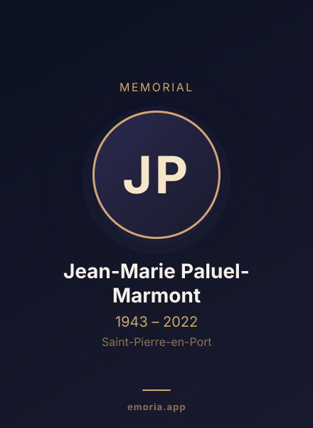 Memorial portrait of Jean-Marie Paluel-Marmont