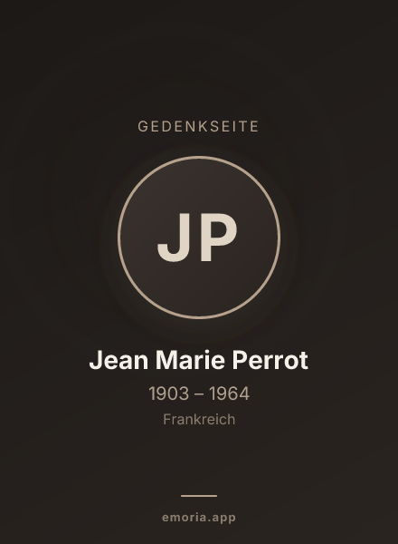 Gedenkportrait von Jean Marie Perrot