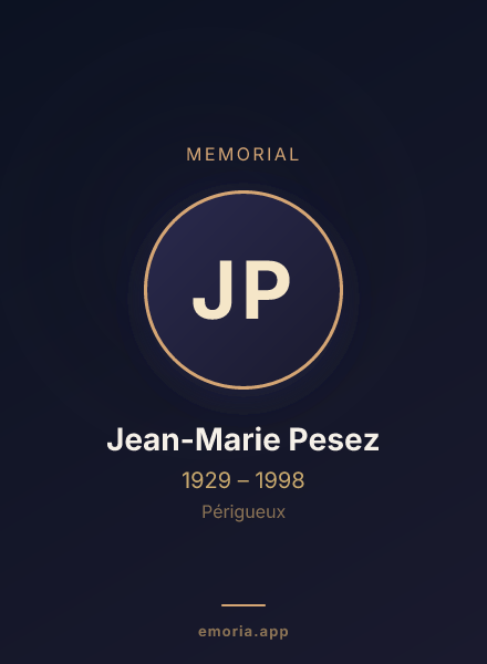 Memorial portrait of Jean-Marie Pesez