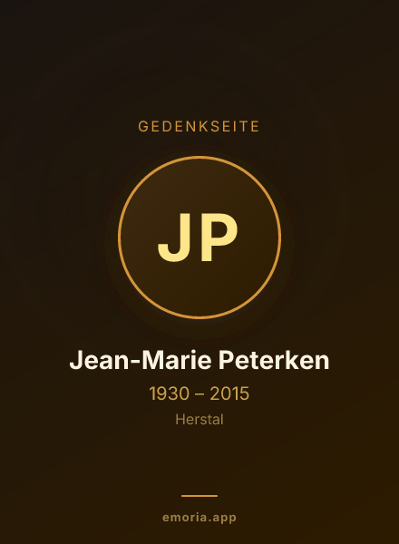 Gedenkportrait von Jean-Marie Peterken