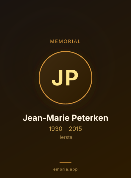 Memorial portrait of Jean-Marie Peterken