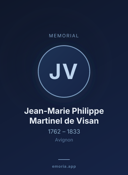 Memorial portrait of Jean-Marie Philippe Martinel de Visan