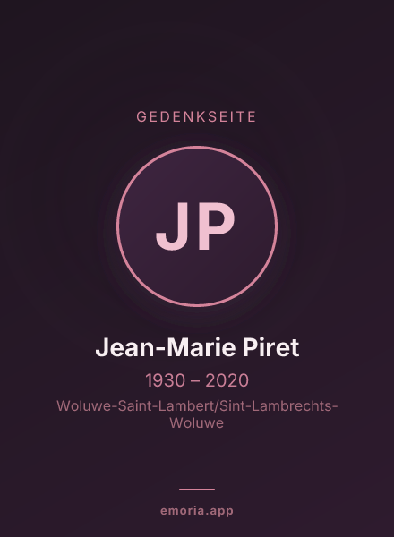 Gedenkportrait von Jean-Marie Piret