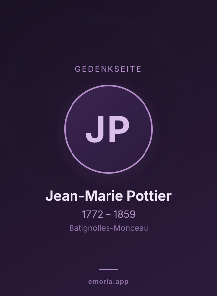 Gedenkportrait von Jean-Marie Pottier
