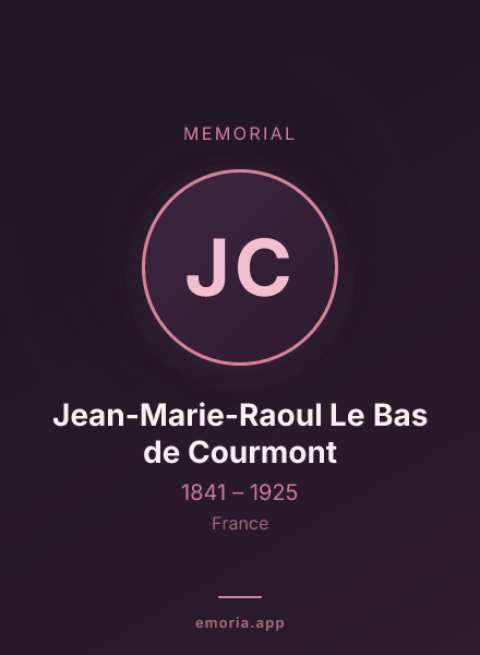 Memorial portrait of Jean-Marie-Raoul Le Bas de Courmont