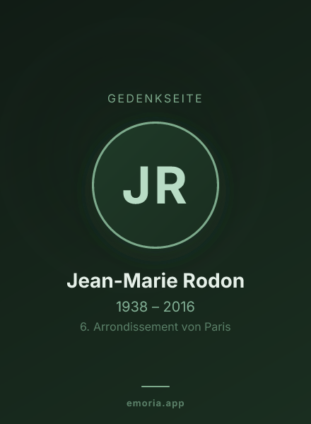 Gedenkportrait von Jean-Marie Rodon