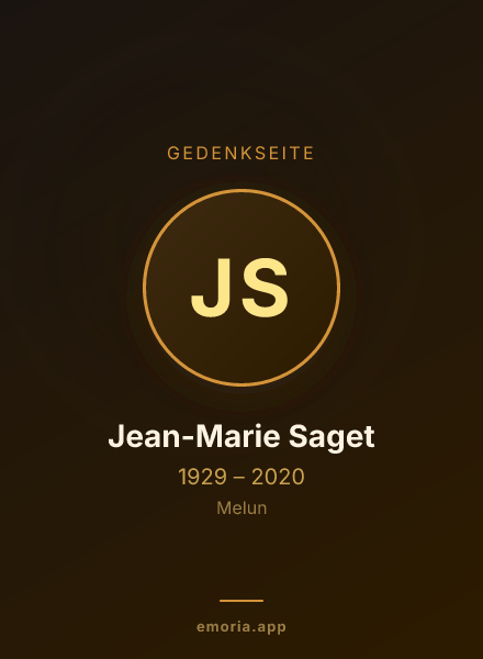 Gedenkportrait von Jean-Marie Saget