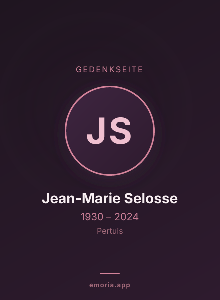 Gedenkportrait von Jean-Marie Selosse
