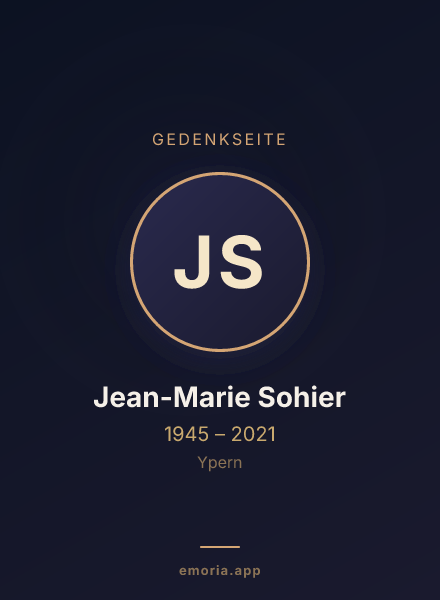 Gedenkportrait von Jean-Marie Sohier