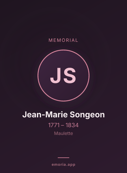 Memorial portrait of Jean-Marie Songeon