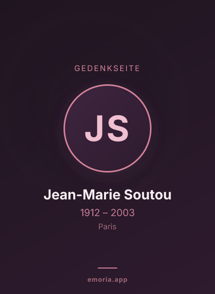Gedenkportrait von Jean-Marie Soutou