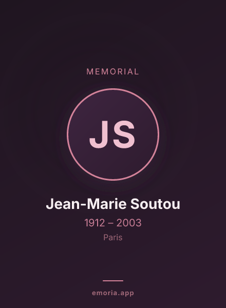 Memorial portrait of Jean-Marie Soutou