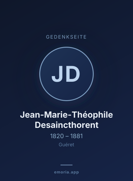 Gedenkportrait von Jean-Marie-Théophile Desaincthorent