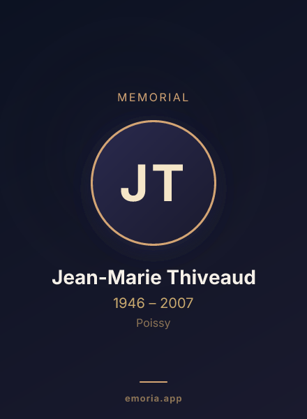 Memorial portrait of Jean-Marie Thiveaud