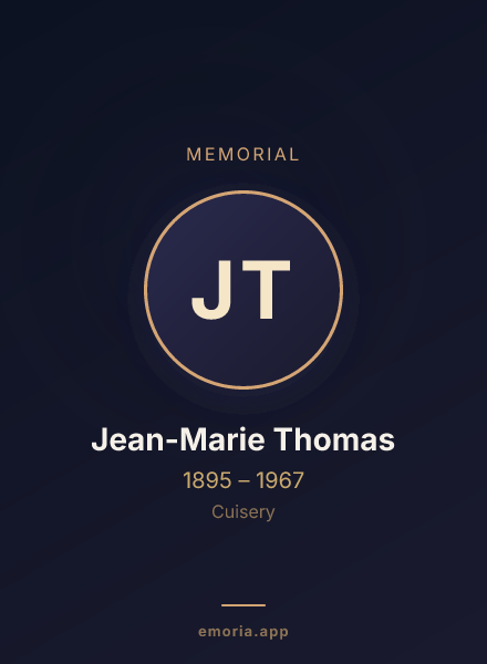 Memorial portrait of Jean-Marie Thomas