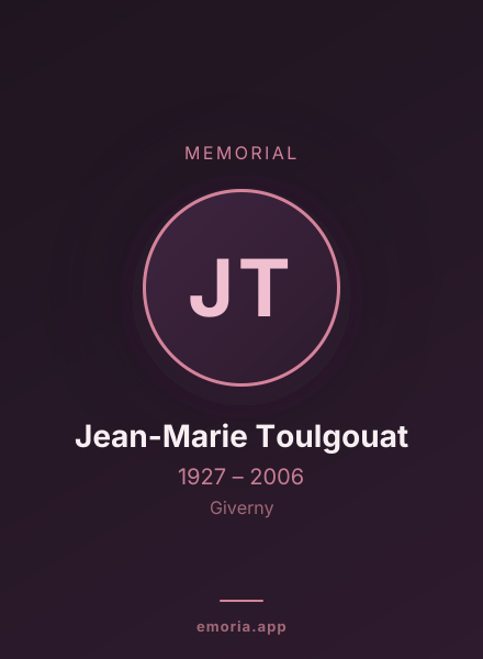 Memorial portrait of Jean-Marie Toulgouat