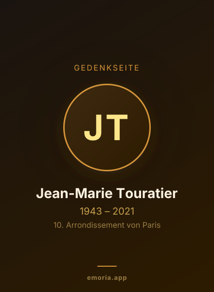 Gedenkportrait von Jean-Marie Touratier