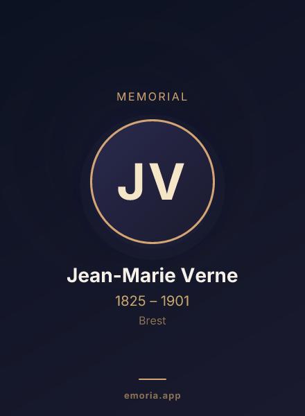 Memorial portrait of Jean-Marie Verne
