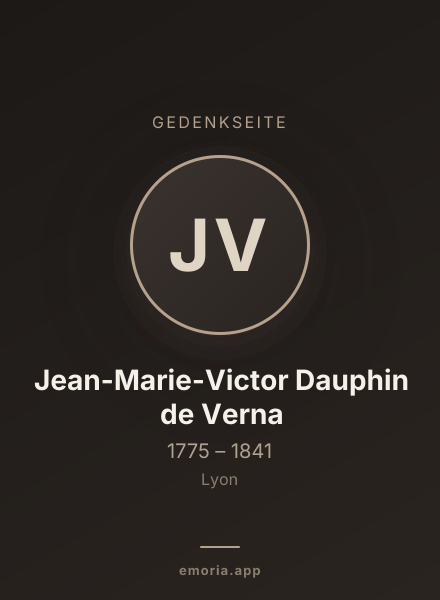Gedenkportrait von Jean-Marie-Victor Dauphin de Verna