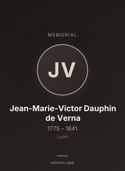Memorial portrait of Jean-Marie-Victor Dauphin de Verna