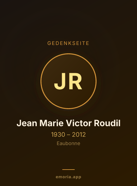 Gedenkportrait von Jean Marie Victor Roudil