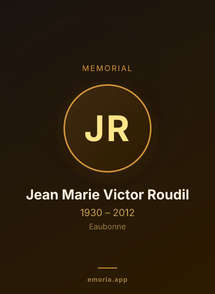 Memorial portrait of Jean Marie Victor Roudil